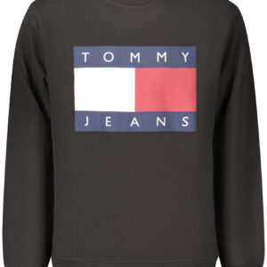 TOMMY HILFIGER MEN'S BLACK ZIP-UP SWEATSHIRT TOMMY HILFIGER