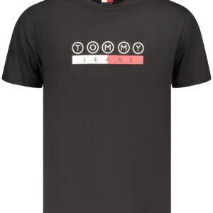 TOMMY HILFIGER MEN'S SHORT-SLEEVE T-SHIRT BLACK TOMMY HILFIGER