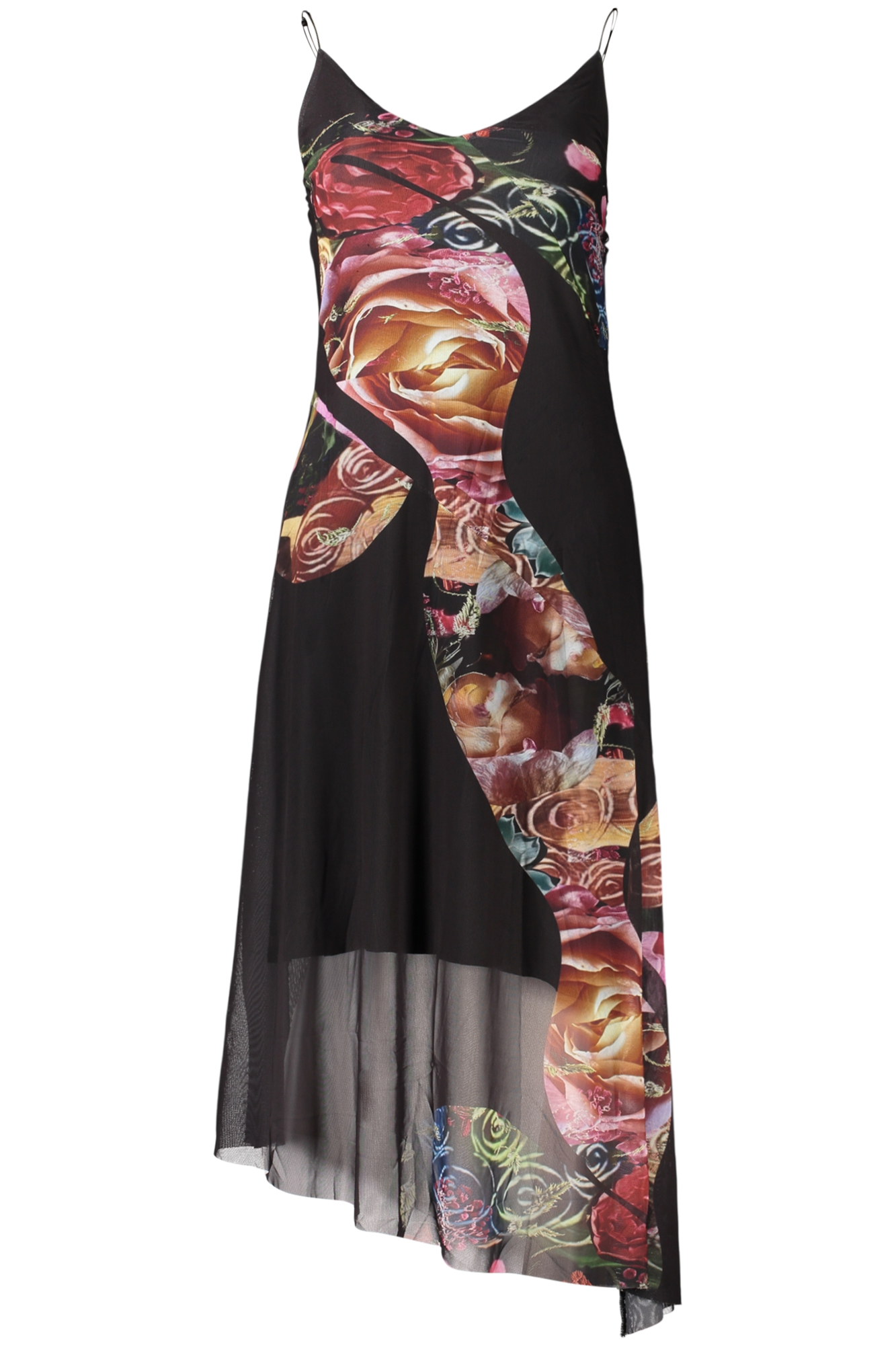 DESIGUAL WOMEN'S LONG BLACK DRESS DESIGUAL