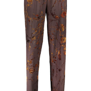 DESIGUAL WOMEN'S BROWN TROUSERS DESIGUAL