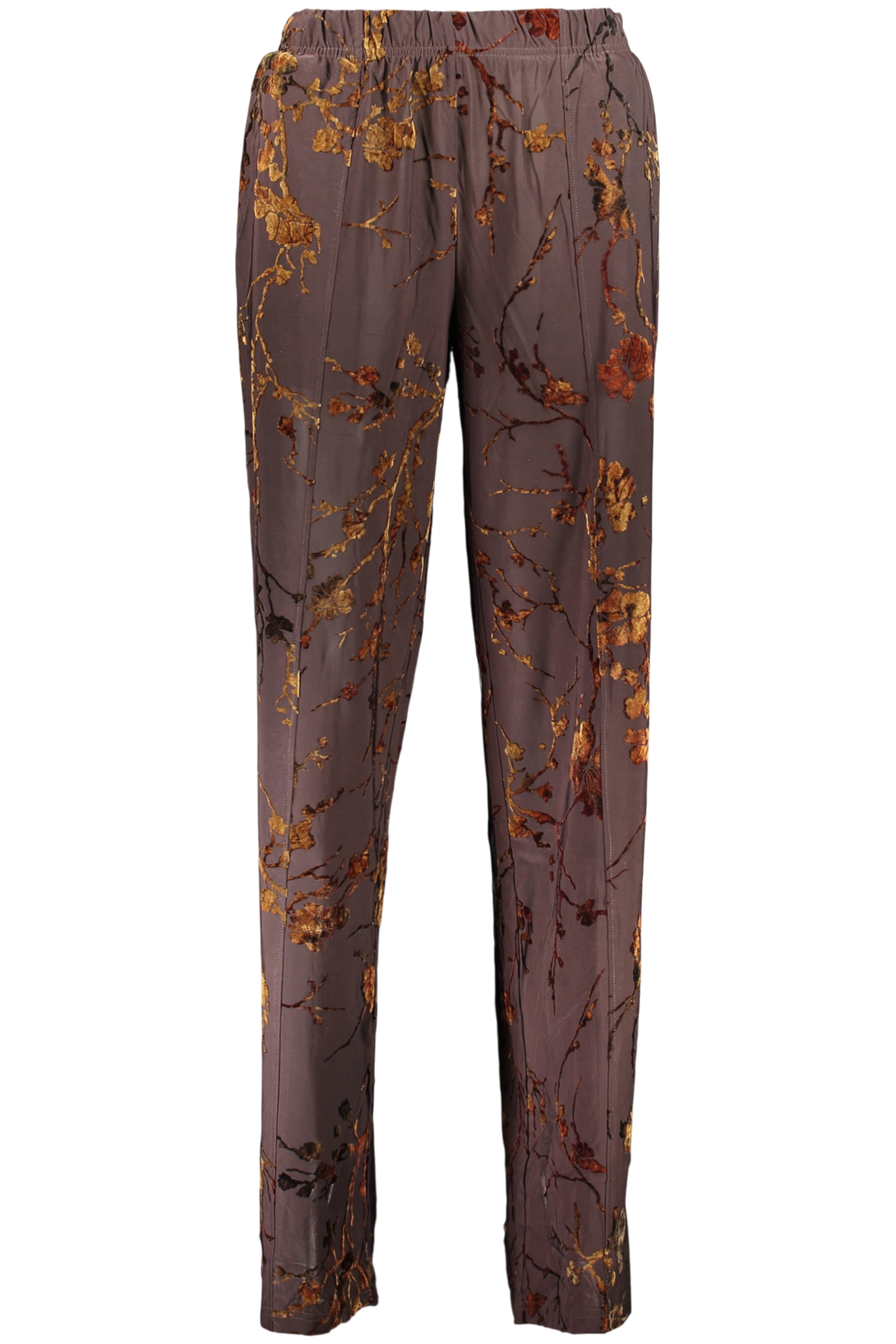 DESIGUAL WOMEN'S BROWN TROUSERS DESIGUAL