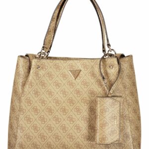 GUESS JEANS WOMEN'S BEIGE BAG GUESS JEANS
