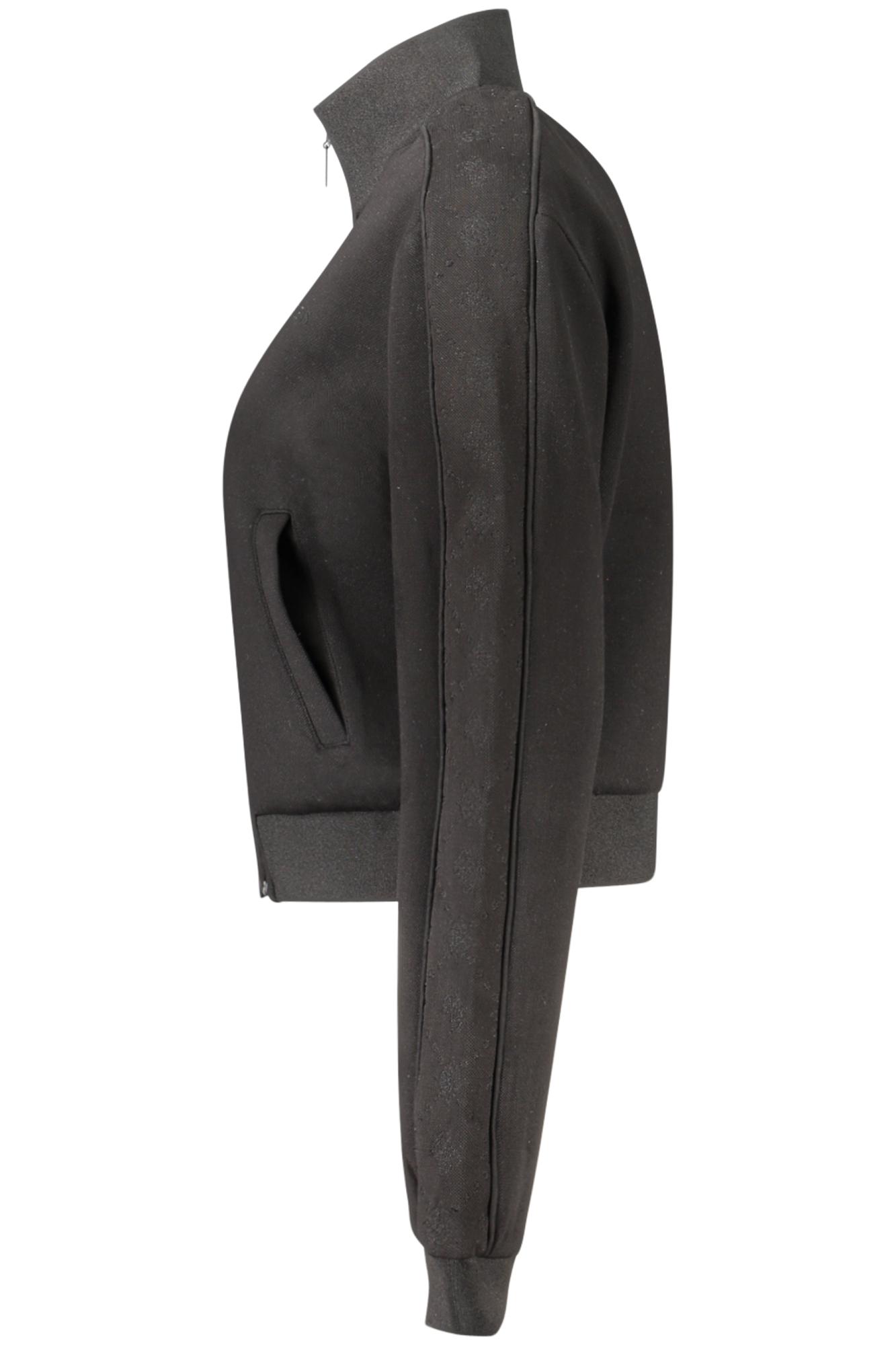 GUESS JEANS WOMEN'S BLACK ZIP-UP SWEATSHIRT - Image 3