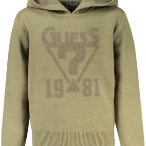 GUESS JEANS CHILDREN'S GREEN ZIP-UP SWEATSHIRT GUESS JEANS
