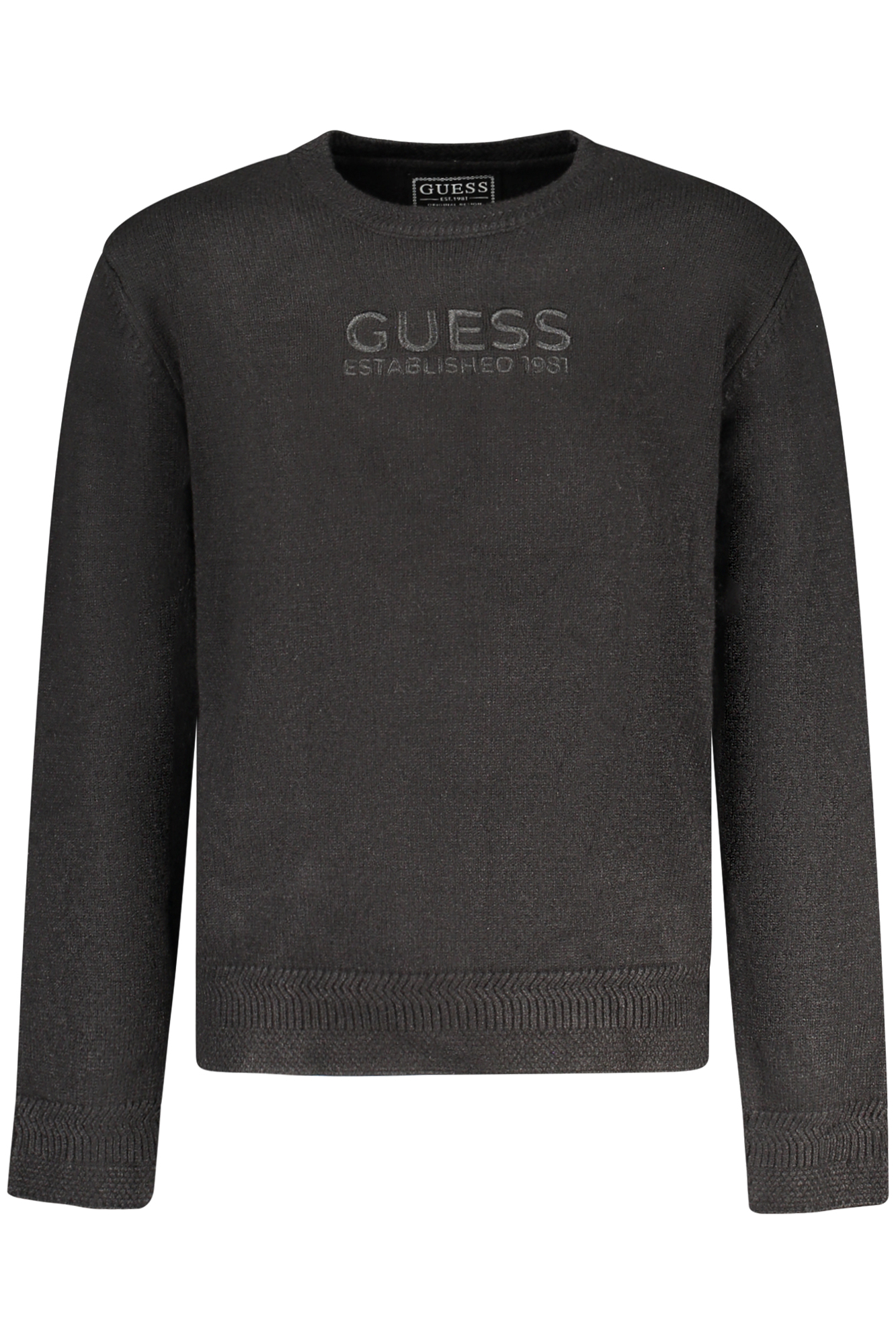 GUESS JEANS BLACK SWEATER FOR KIDS GUESS JEANS
