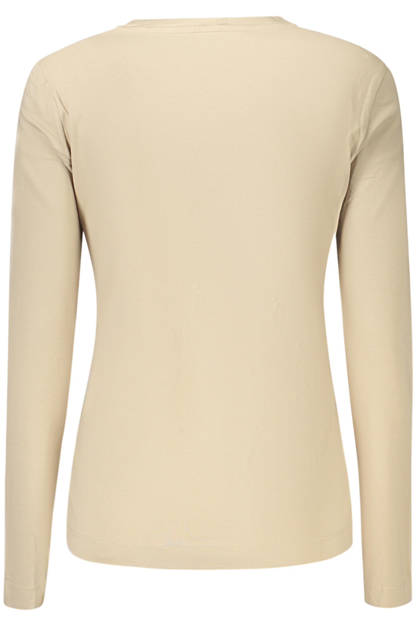 GUESS JEANS WOMEN'S LONG SLEEVE T-SHIRT BEIGE - Image 2
