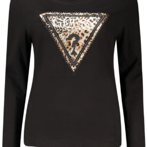 GUESS JEANS WOMEN'S LONG-SLEEVED T-SHIRT BLACK GUESS JEANS