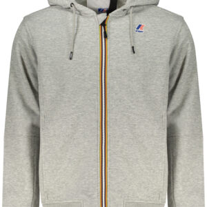 K-WAY MEN'S ZIPPED SWEATSHIRT GREY K-WAY