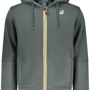 K-WAY MEN'S GREEN ZIP-UP SWEATSHIRT K-WAY