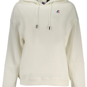 K-WAY WOMEN'S WHITE ZIP-UP SWEATSHIRT K-WAY