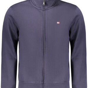 NAPAPIJRI MEN'S BLUE ZIP-UP SWEATSHIRT NAPAPIJRI