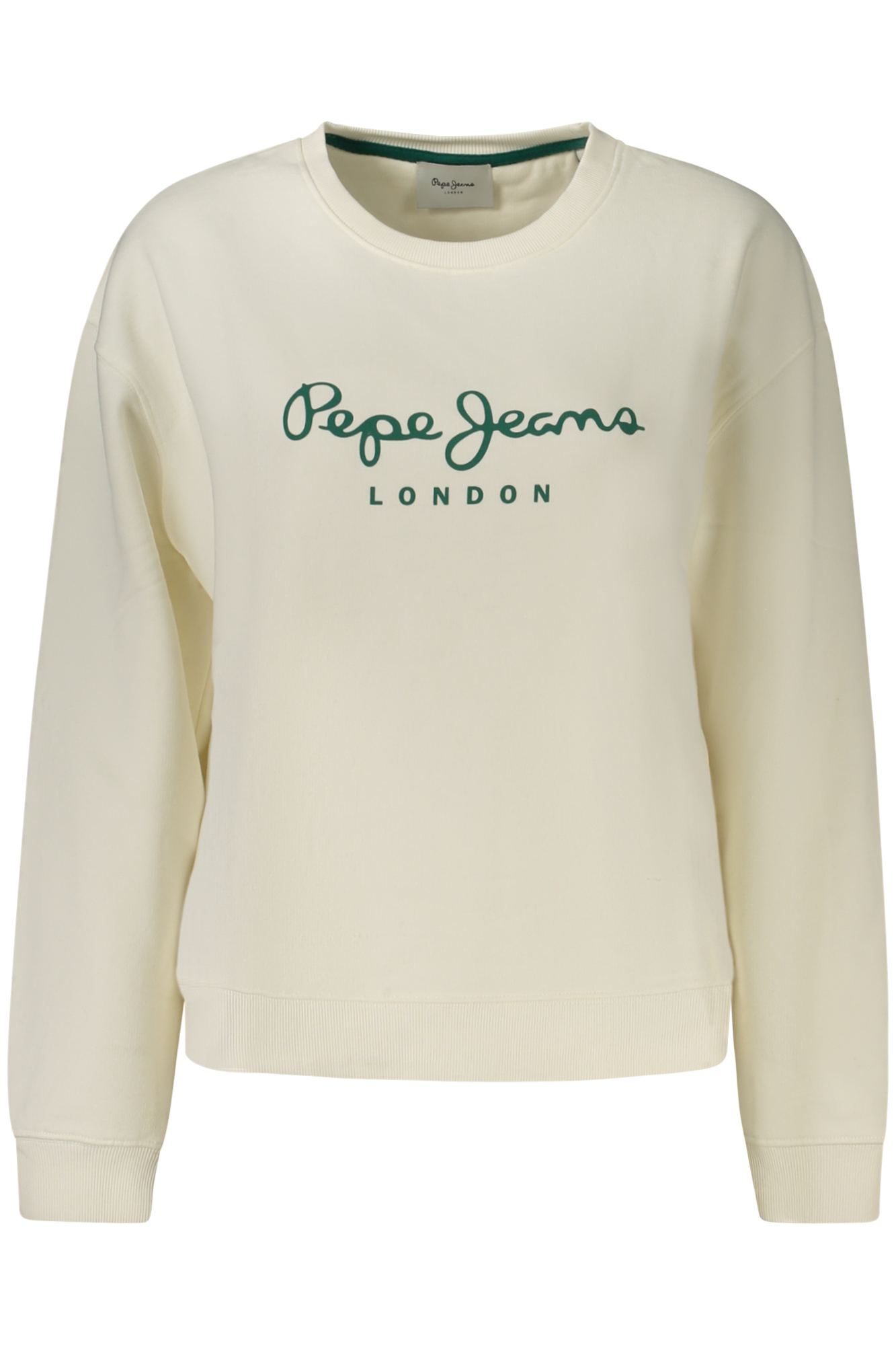 PEPE JEANS WOMEN'S WHITE ZIP-UP SWEATSHIRT PEPE JEANS