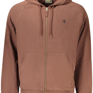 TIMBERLAND MEN'S BROWN ZIP-UP SWEATSHIRT TIMBERLAND