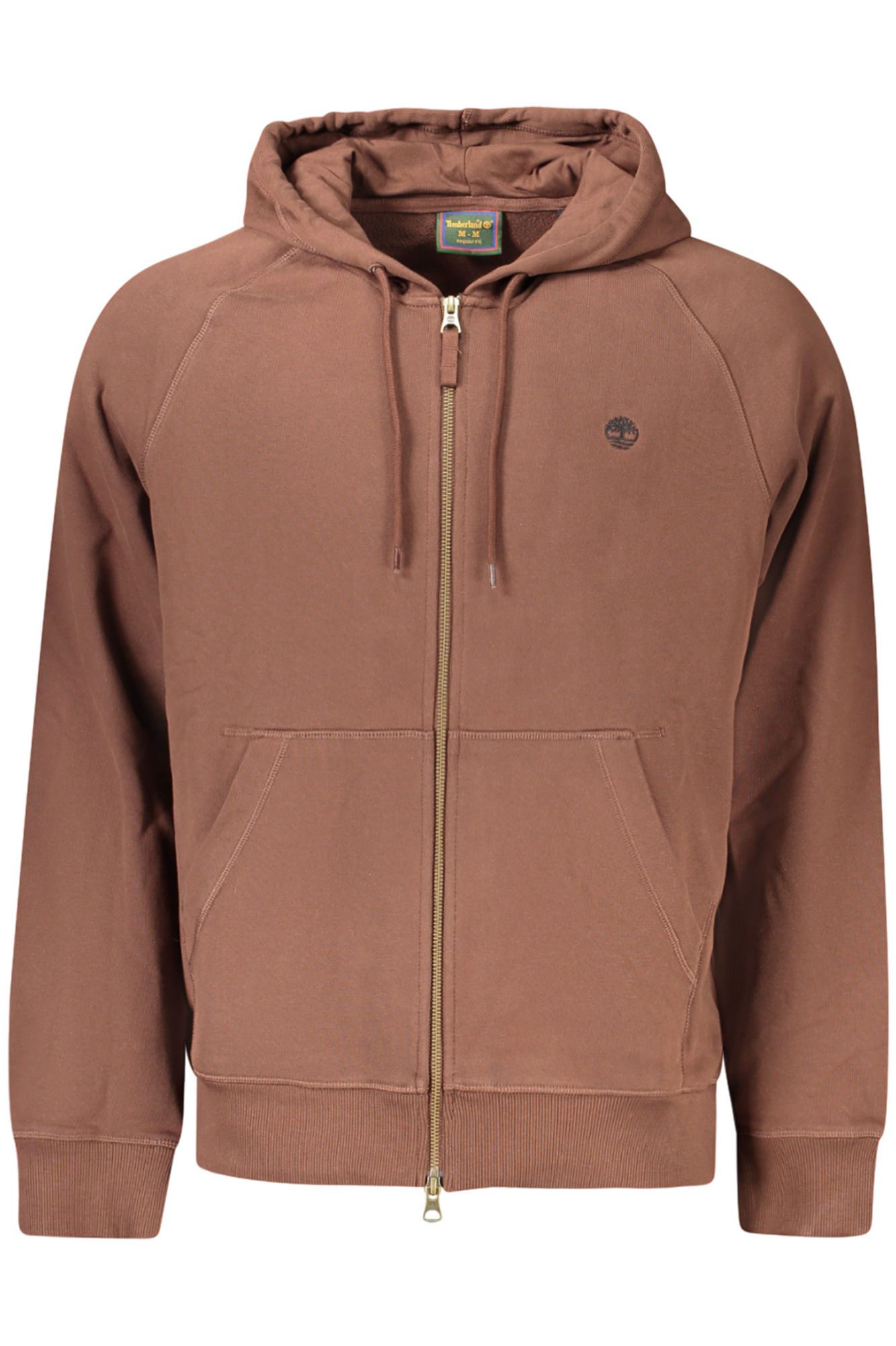 TIMBERLAND MEN'S BROWN ZIP-UP SWEATSHIRT TIMBERLAND