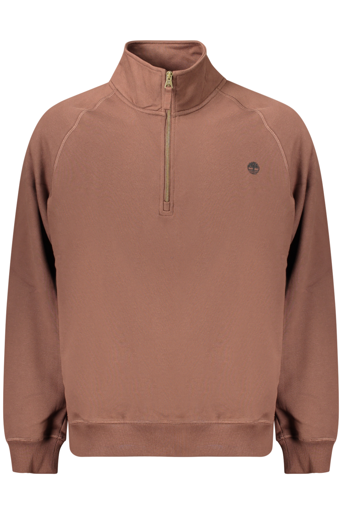 TIMBERLAND MEN'S BROWN ZIP-UP SWEATSHIRT TIMBERLAND