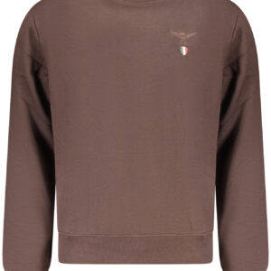 MILITARY ACADEMY MEN'S BROWN ZIP-UP SWEATSHIRT ACCADEMIA MILITARE