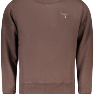 MILITARY ACADEMY MEN'S BROWN ZIP-UP SWEATSHIRT ACCADEMIA MILITARE