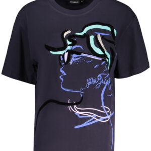 DESIGUAL WOMEN'S SHORT-SLEEVE T-SHIRT BLUE DESIGUAL