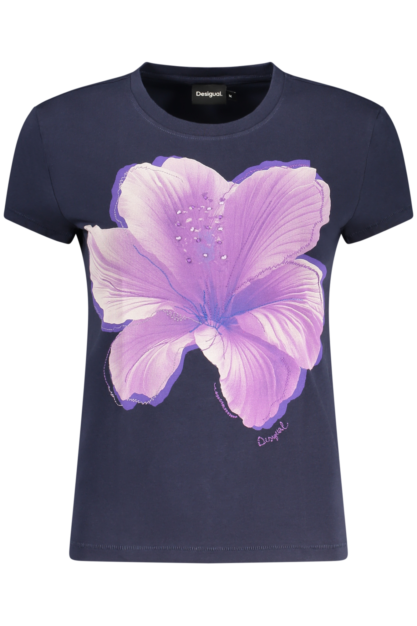 DESIGUAL WOMEN'S SHORT-SLEEVE T-SHIRT BLUE DESIGUAL