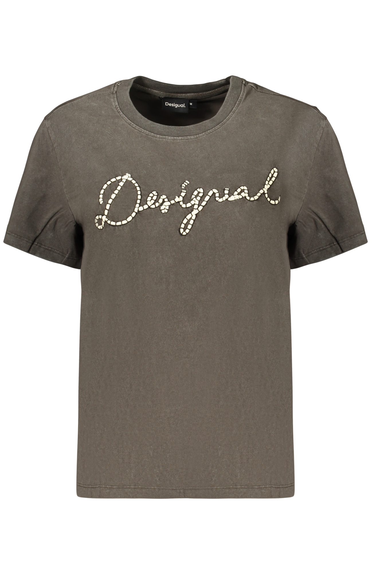 DESIGUAL WOMEN'S SHORT-SLEEVE T-SHIRT GREY DESIGUAL