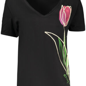 DESIGUAL WOMEN'S SHORT-SLEEVE T-SHIRT BLACK DESIGUAL