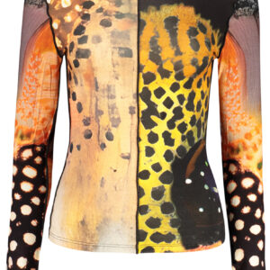 DESIGUAL WOMEN'S LONG-SLEEVED T-SHIRT ORANGE DESIGUAL