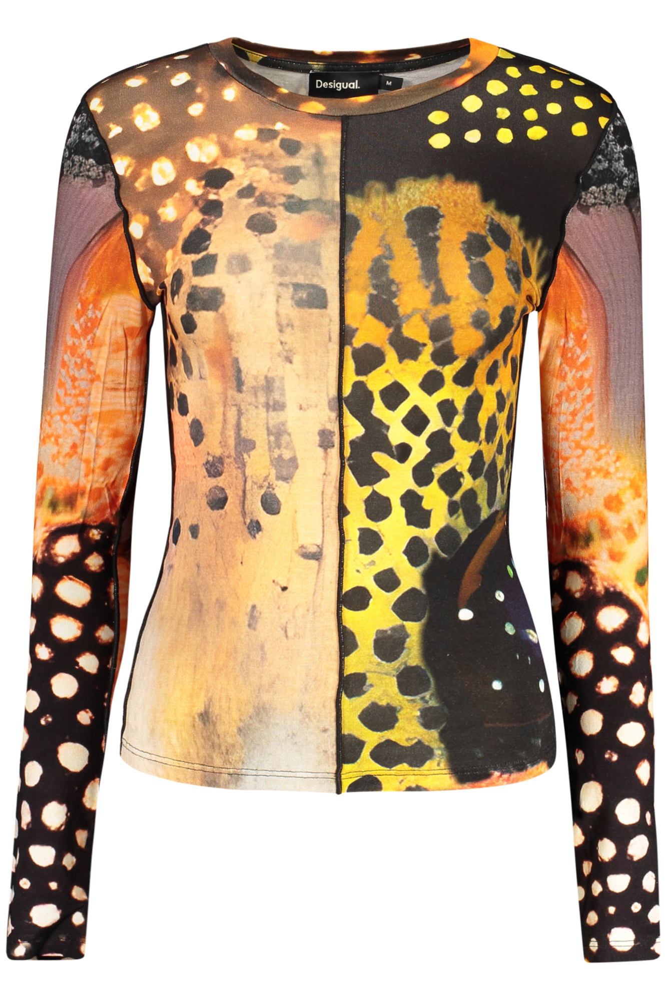DESIGUAL WOMEN'S LONG-SLEEVED T-SHIRT ORANGE DESIGUAL