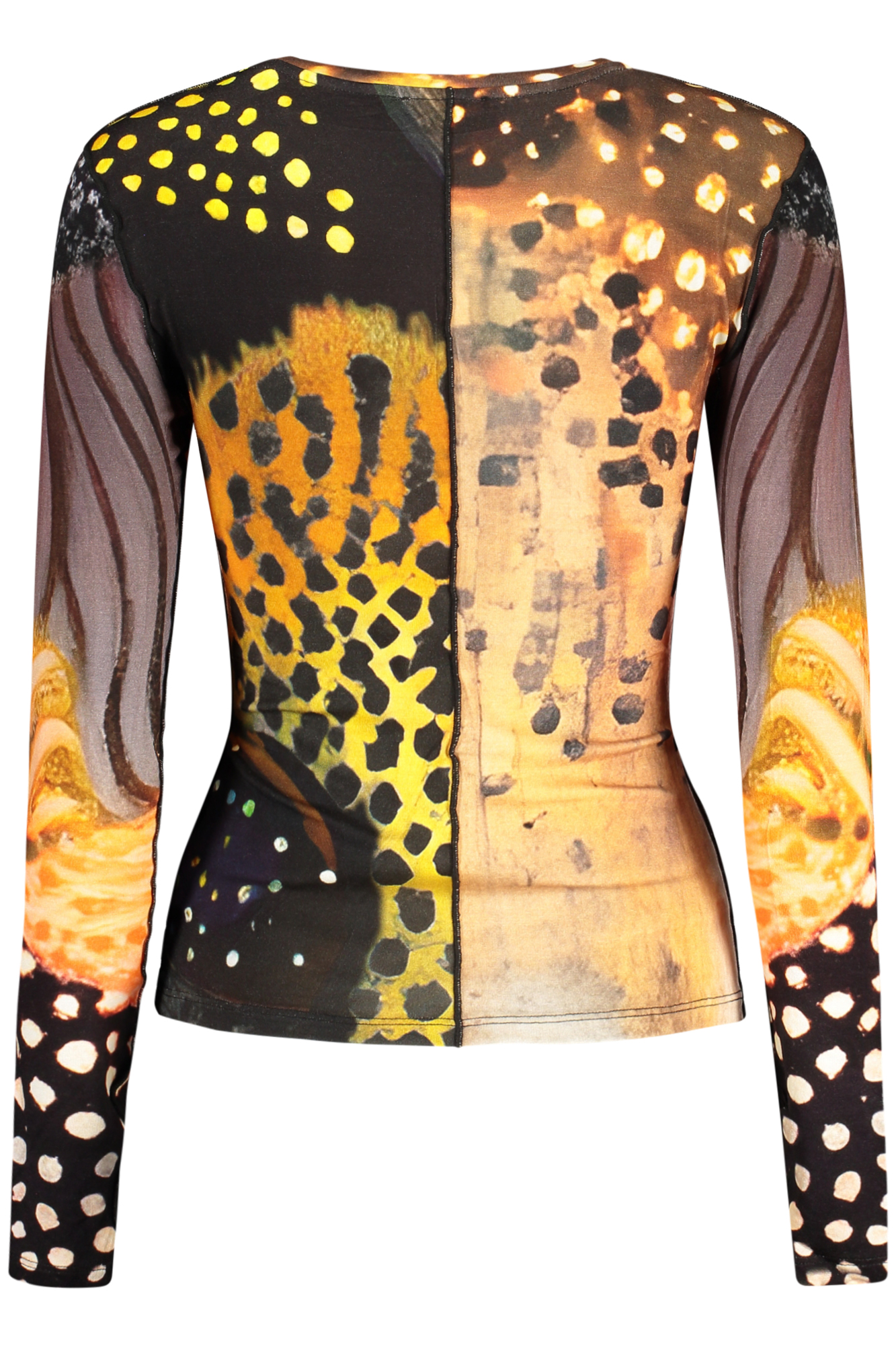 DESIGUAL WOMEN'S LONG-SLEEVED T-SHIRT ORANGE - Image 2