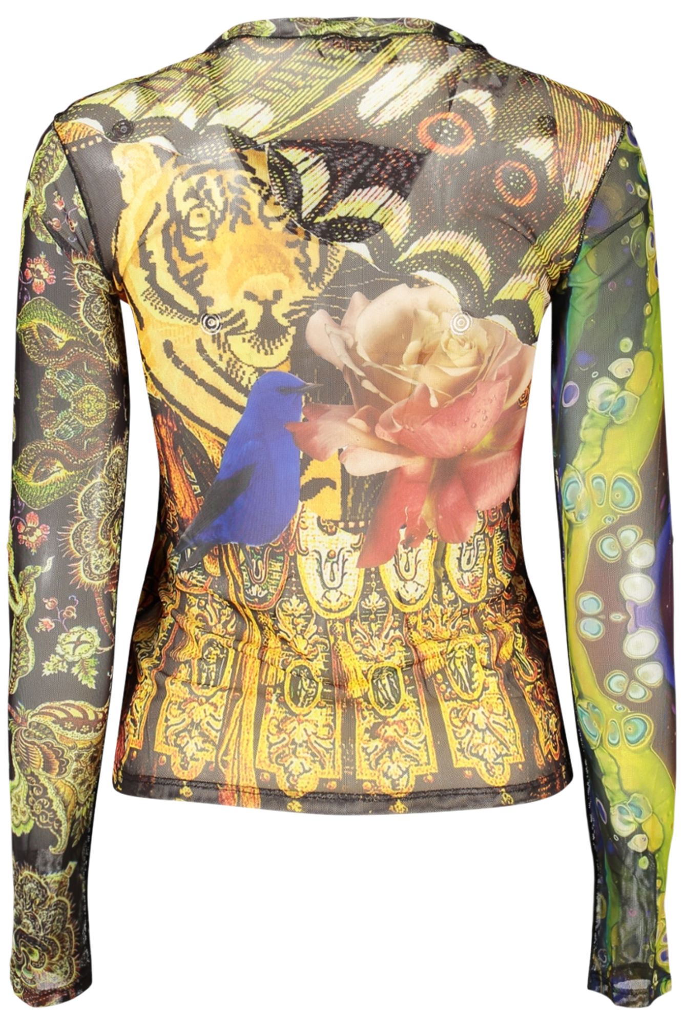 DESIGUAL WOMEN'S LONG-SLEEVED T-SHIRT YELLOW - Image 2