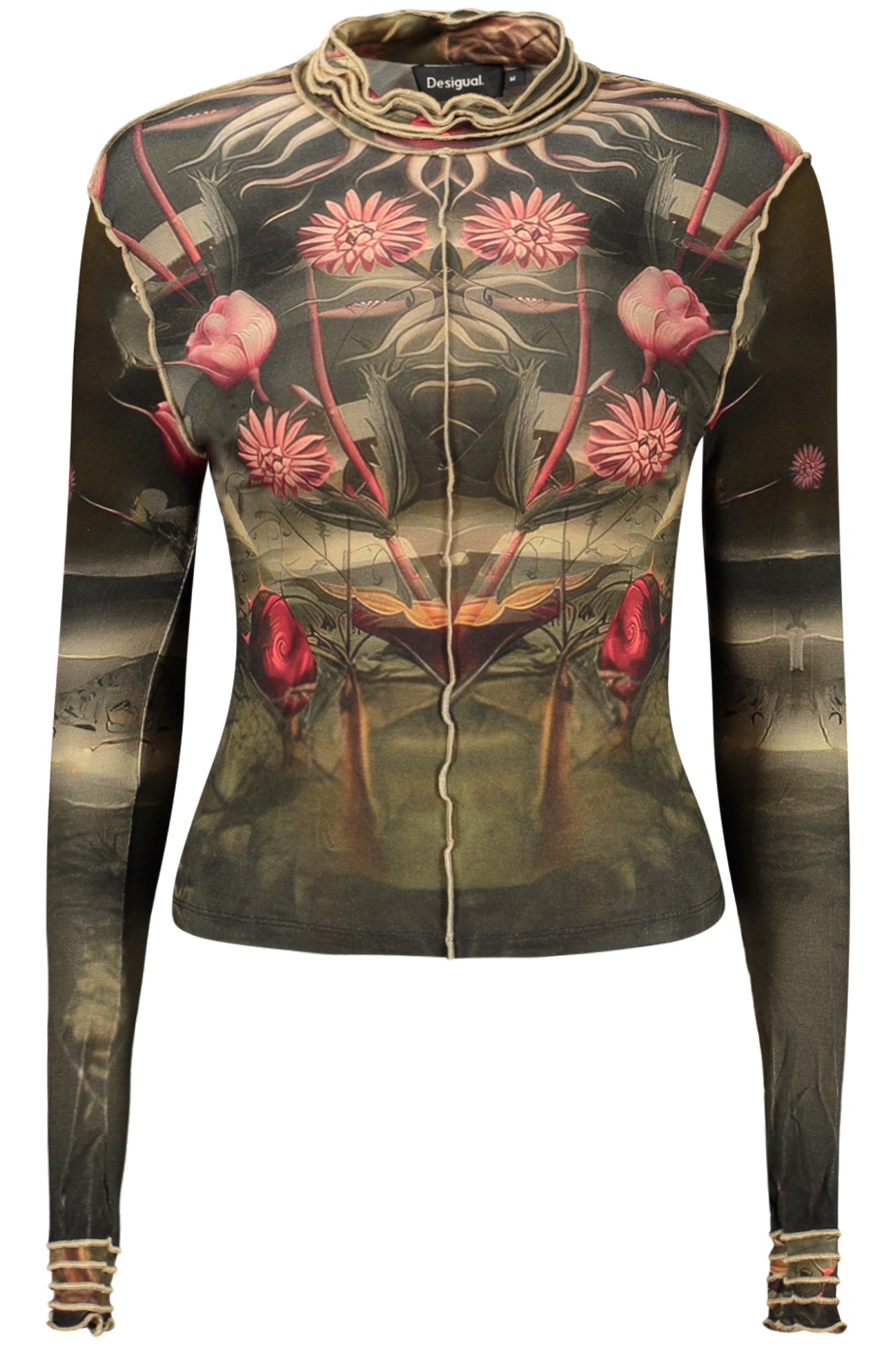 DESIGUAL WOMEN'S LONG-SLEEVED T-SHIRT BLACK DESIGUAL