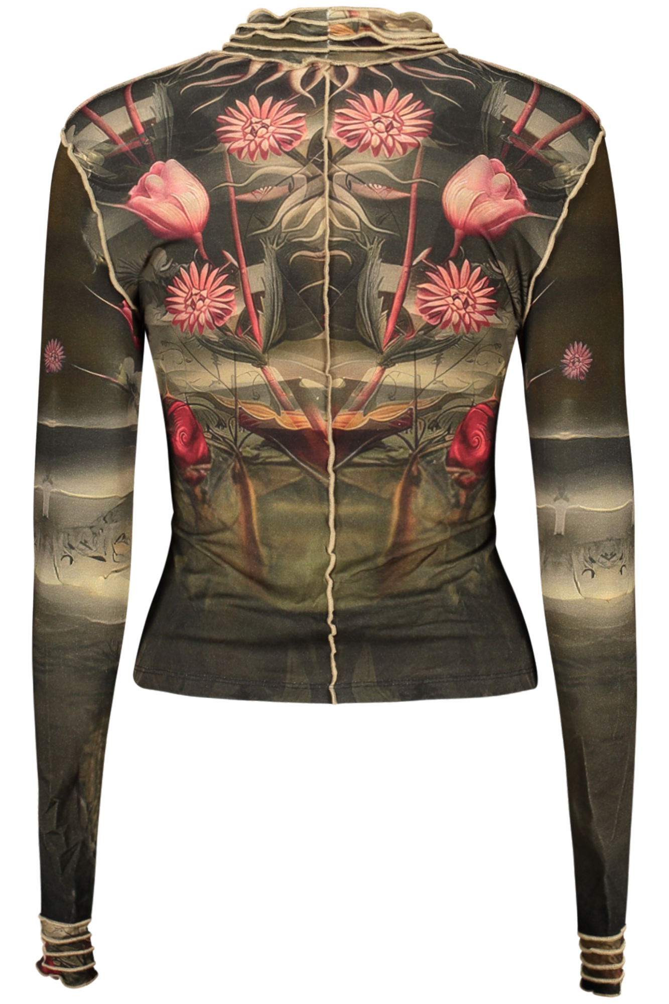 DESIGUAL WOMEN'S LONG-SLEEVED T-SHIRT BLACK - Image 2