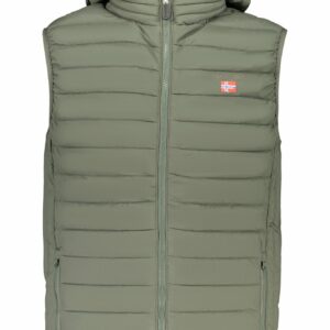 THE NORTH STONE MEN'S GREEN SLEEVELESS JACKET THE NORTH STONE
