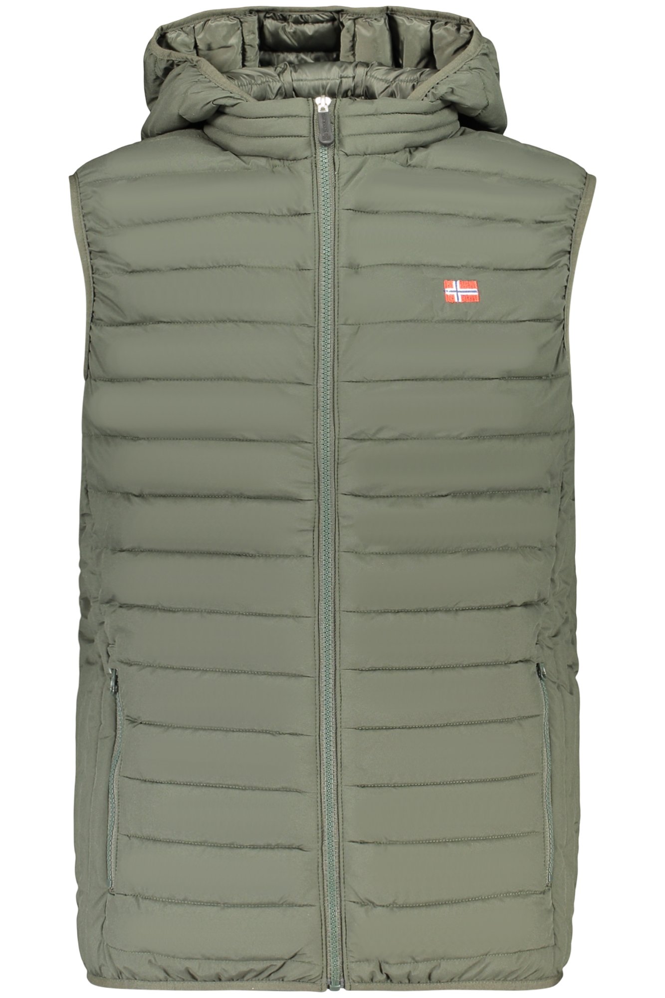 THE NORTH STONE MEN'S GREEN SLEEVELESS JACKET THE NORTH STONE